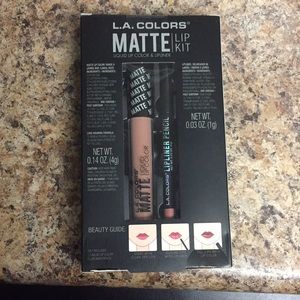 L.A Colors matte lip kit. Color- a tad of tan